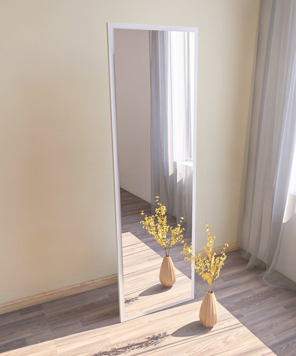 Hanah Home Espejo de Pie Blanco MDF Flotal-E 50x160x2.2 cm